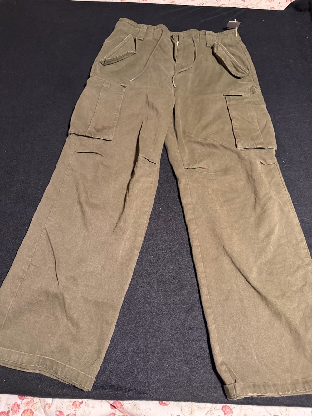 Commense Olive Green Cargo Pants with Utility Pockets